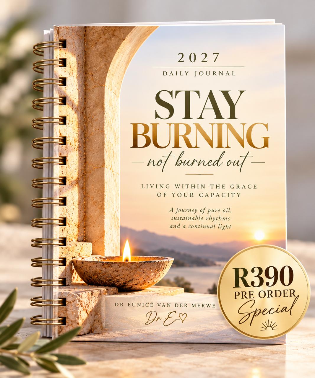 Pre-order | STAY BURNING - not burned out | 2027 Daily Journal
